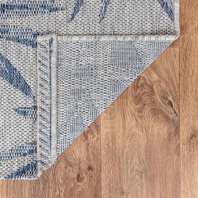 Keen Home Design Terrace Outdoor Area Rug - 4x6 Washable Indoor/Outdoor Rug for Patio, Kitchen, Balcony, Beach, Garden, Deck and Porch, Size: 3'10"x5'7"