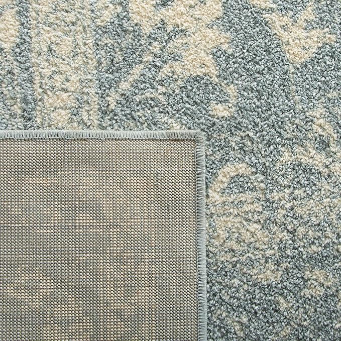 SAFAVIEH Area Rug 6x9 - Adirondack Collection - Slate & Ivory, Distressed Vintage Floral Design, Non-Shedding & Easy to Clean, Ideal for Living Room, Bedroom, Dining Space (ADR109T)