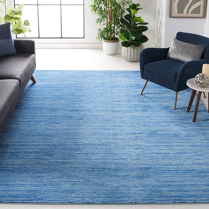 SAFAVIEH Area Rug 10x14 - Vision Collection - Large - Blue, Modern Ombre Design, Non-Shedding & Easy to Clean, Ideal for Living Room, Bedroom, Dining Space (VSN606M)