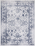 SAFAVIEH Area Rug 11x15 - Adirondack Collection - Large - Ivory & Navy, Distressed Vintage Floral Design, Non-Shedding & Easy to Clean, Ideal for Living Room, Bedroom, Dining (ADR109M)