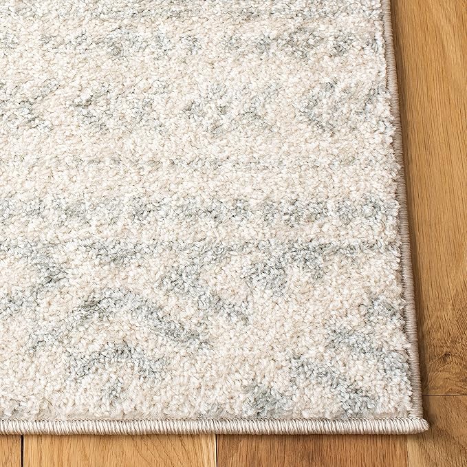SAFAVIEH Area Rug 12x18 - Tulum Collection - Large - Ivory & Light Grey, Moroccan Boho Tribal Design, Non-Shedding & Easy to Clean, Ideal for Living Room, Bedroom, Dining Space (TUL272G)