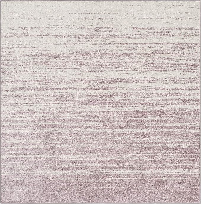 SAFAVIEH Adirondack Collection Area Rug - 4' Square, Cream & Purple, Modern Ombre Design, Non Shedding & Easy to Clean, Ideal for Living Room, Bedroom, Office, Dining Space (ADR113L)