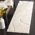 SAFAVIEH Florida Shag Collection Runner Rug - 2'3" x 13', Creme & Creme, Non-Shedding & Easy Care, 1.2-inch Thick Ideal for High Traffic Areas in Living Room, Bedroom (SG471-1111)