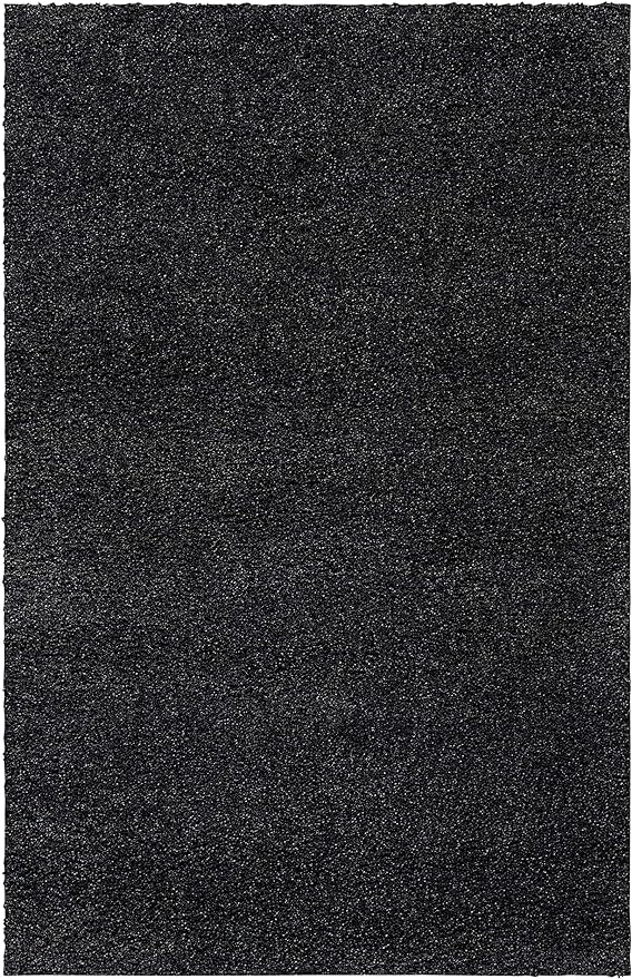 SAFAVIEH Milan Shag Collection Accent Rug - 2' x 4', Dark Grey, Solid Design, Non-Shedding & Easy Care, 2-inch Thick Ideal for High Traffic Areas in Entryway, Living Room, Bedroom (SG180-8484)
