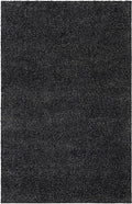 SAFAVIEH Milan Shag Collection Accent Rug - 2' x 4', Dark Grey, Solid Design, Non-Shedding & Easy Care, 2-inch Thick Ideal for High Traffic Areas in Entryway, Living Room, Bedroom (SG180-8484)