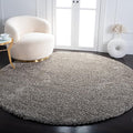 SAFAVIEH Milan Shag Collection 7' Round Grey SG180 Solid Non-Shedding Living Room Bedroom Dining Room Entryway Plush 2-inch Thick Area Rug
