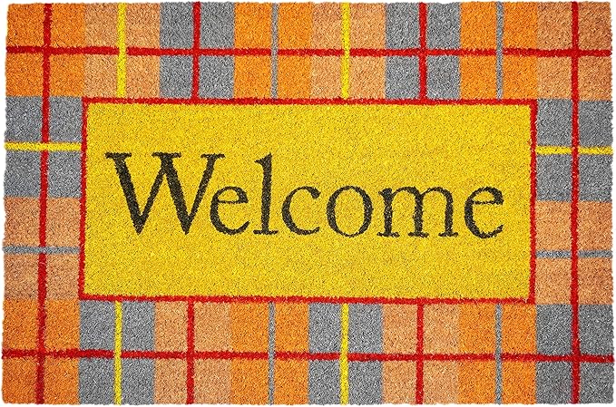 Calloway Mills Fall Plaid Doormat (Multi, 24" x 36" x 0.60")