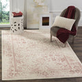 SAFAVIEH Area Rug 6x9 - Adirondack Collection - Ivory & Rose, Distressed Vintage Floral Design, Non-Shedding & Easy to Clean, Ideal for Living Room, Bedroom, Dining Space (ADR109H)