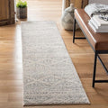 SAFAVIEH Tulum Collection Runner Rug - 2' x 9', Ivory & Grey, Moroccan Boho Tribal Design, Non-Shedding & Easy to Clean, Ideal for Living Room, Hallway, Foyer, Entryway, Bedroom (TUL272A)