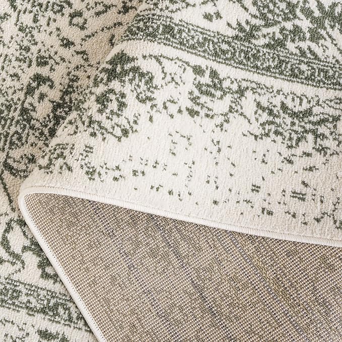 SAFAVIEH Adirondack Collection Runner Rug - 2'6" x 12', Ivory & Dark Green, Distressed Design, Non-Shedding & Easy to Clean, Ideal for Hallway, Foyer, Entryway, Bedroom (ADR109X)