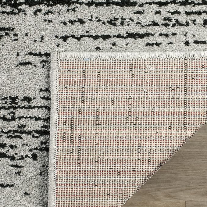 SAFAVIEH Area Rug 10x14 - Adirondack Collection - Large - Silver & Black, Modern Ombre Design, Non Shedding & Easy to Clean, Ideal for Living Room, Bedroom, Office, Dining Space (ADR113A)