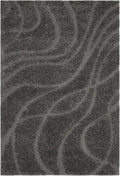 SAFAVIEH Florida Shag Collection Area Rug - 5'3" x 7'6", Grey & Grey, Non-Shedding & Easy Care, 1.2-inch Thick Ideal for High Traffic Areas in Living Room, Bedroom (SG471-8080)