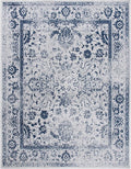 SAFAVIEH Area Rug 11x15 - Adirondack Collection - Large - Grey & Navy, Distressed Vintage Floral Design, Non-Shedding & Easy to Clean, Ideal for Living Room, Bedroom, Dining Space (ADR109P)