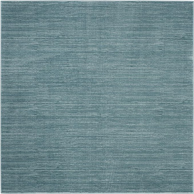 SAFAVIEH Vision Collection Area Rug - 10' Square, Aqua, Modern Ombre Design, Non-Shedding & Easy to Clean, Ideal for Living Room, Bedroom, Dining Space (VSN606B)