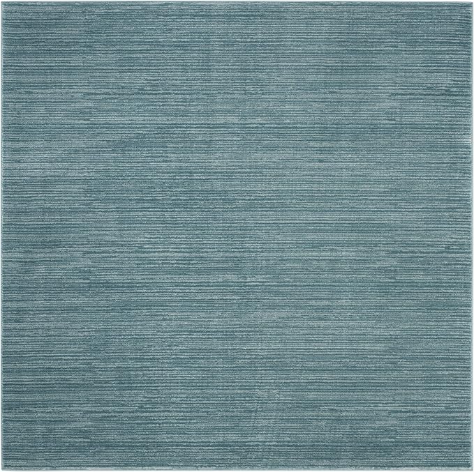 SAFAVIEH Vision Collection Area Rug - 12' Square, Aqua, Modern Ombre Design, Non-Shedding & Easy to Clean, Ideal for Living Room, Bedroom, Dining Space (VSN606B)
