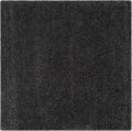 SAFAVIEH Milan Shag Collection Area Rug - 8' Square, Dark Grey, Solid Design, Plush 1.8-inch Thick, Non-Shedding, Ideal for High Traffic Areas in Living Room, Bedroom, Dining Room (SG180-8484-8SQ)