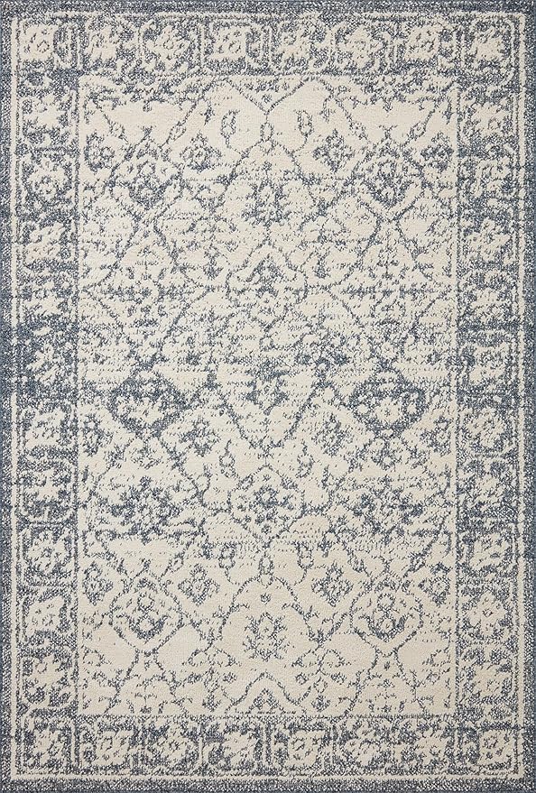 Loloi Magnolia Home by Joanna Gaines Gigi Collection GIG-02 Ivory/Blue 9'-2" x 13' Area Rug