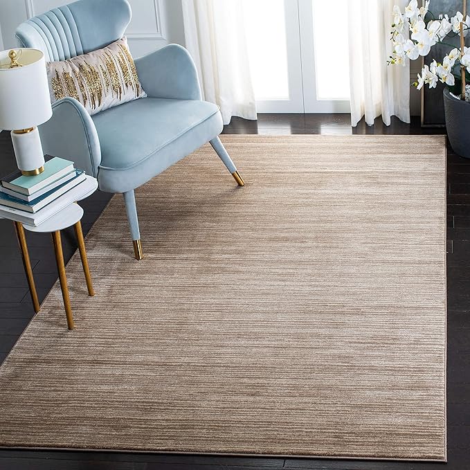 SAFAVIEH Vision Collection Area Rug - 5'1" x 7'6", Light Brown, Modern Ombre Design, Non-Shedding & Easy to Clean, Ideal for Living Room, Bedroom, Dining Space (VSN606C)