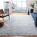 SAFAVIEH Area Rug 9x12 - Tulum Collection - Large - Ivory & Navy, Moroccan Boho Tribal Design, Non-Shedding & Easy to Clean, Ideal for Living Room, Bedroom, Dining Space (TUL272D)