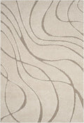 SAFAVIEH Florida Shag Collection Accent Rug - 2'3" x 4', Cream & Beige, Non-Shedding & Easy Care, 1.2-inch Thick Ideal for High Traffic Areas in Entryway, Living Room, Bedroom (SG471-1113)