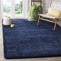 SAFAVIEH Milan Shag Collection 5'1" Square Navy SG180 Solid Non-Shedding Living Room Bedroom Dining Room Entryway Plush 2-inch Thick Area Rug