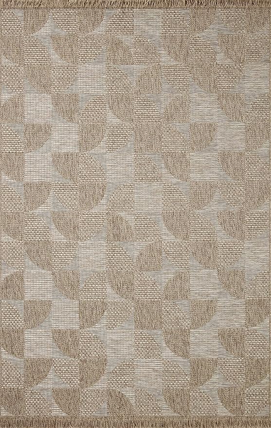 Loloi Dawn Collection Indoor/Outdoor DAW-08 Beige 3'-9" x 5'-9" Accent Rug