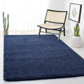 SAFAVIEH Milan Shag Collection Accent Rug - 4' x 6', Navy, Solid Design, Non-Shedding & Easy Care, 2-inch Thick Ideal for High Traffic Areas in Entryway, Living Room, Bedroom (SG180-7070)