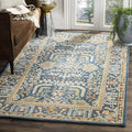 SAFAVIEH Antiquity Collection Area Rug - 6' Square, Dark Blue & Multi, Handmade Traditional Oriental Wool, Ideal for High Traffic Areas in Living Room, Bedroom (AT64B)