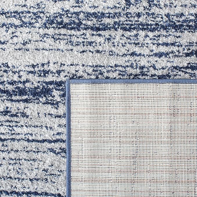 SAFAVIEH Adirondack Collection Runner Rug - 2'6" x 12', Navy & Grey, Modern Ombre Design, Non Shedding & Easy to Clean, Ideal for Hallway, Foyer, Kitchen, Entryway, Bedroom (ADR113E)