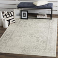 SAFAVIEH Area Rug 6x8 - Adirondack Collection - Ivory & Silver, Distressed Vintage Floral Design, Non-Shedding & Easy to Clean, Ideal for Living Room, Bedroom, Dining Space (ADR109C)