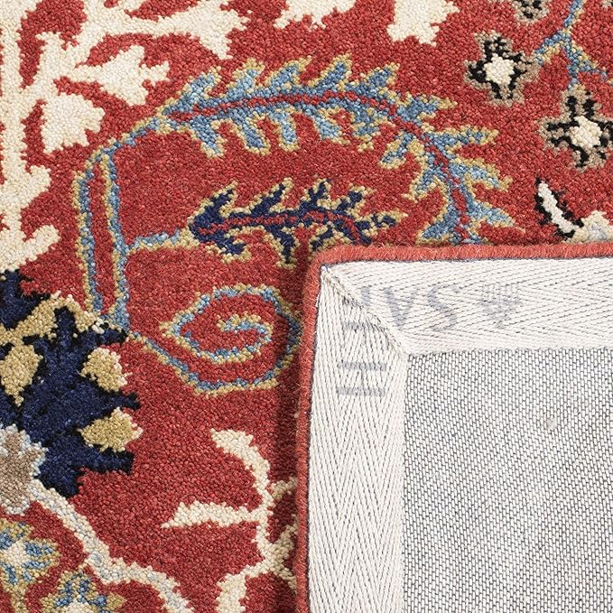 SAFAVIEH Antiquity Collection Runner Rug - 2'3" x 16', Red & Multi, Handmade Traditional Oriental Wool, Ideal for High Traffic Areas in Living Room, Bedroom (AT64A)