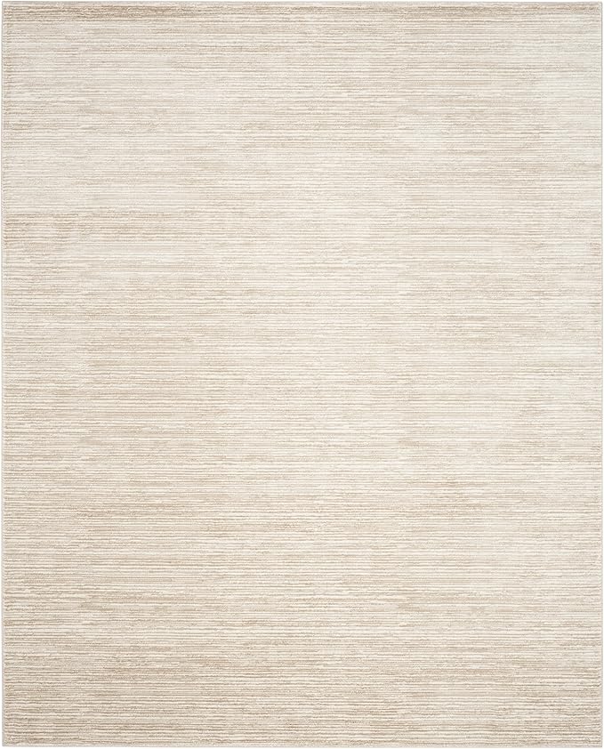 SAFAVIEH Vision Collection Area Rug - 9' x 12', Creme, Modern Ombre Tonal Chic Design, Non-Shedding & Easy Care, Ideal for High Traffic Areas in Living Room, Bedroom (VSN606F)