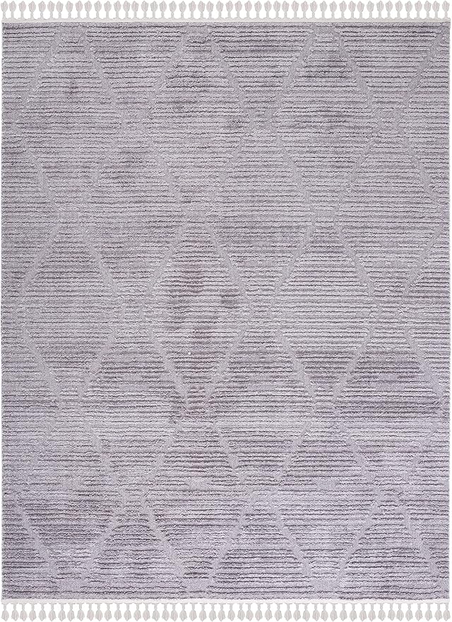 SAFAVIEH Marrakesh Collection Area Rug - 10' x 14', Grey, Bohemian Design, Ideal for High Traffic Areas in Living Room, Bedroom & Dining Room (MRK517F-10)