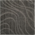SAFAVIEH Florida Shag Collection Area Rug - 6'7" Square, Grey & Grey, Non-Shedding & Easy Care, 1.2-inch Thick Ideal for High Traffic Areas in Living Room, Bedroom (SG471-8080)
