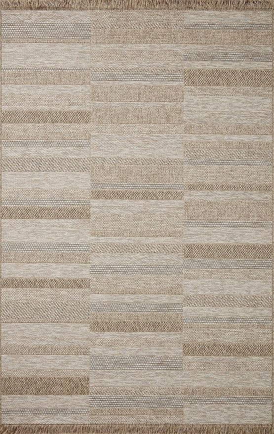 Loloi Dawn Collection Indoor/Outdoor DAW-03 Brown 2'-3" x 3'-9" Accent Rug