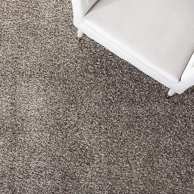 SAFAVIEH Milan Shag Collection Accent Rug - 2' x 4', Grey, Solid Design, Non-Shedding & Easy Care, 2-inch Thick Ideal for High Traffic Areas in Entryway, Living Room, Bedroom (SG180-8080)