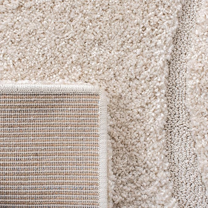 SAFAVIEH Florida Shag Collection Accent Rug - 2'3" x 5', Creme & Creme, Non-Shedding & Easy Care, 1.2-inch Thick Ideal for High Traffic Areas in Entryway, Living Room, Bedroom (SG471-1111)