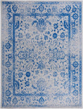 SAFAVIEH Area Rug 11x15 - Adirondack Collection - Large - Grey & Blue, Distressed Vintage Floral Design, Non-Shedding & Easy to Clean, Ideal for Living Room, Bedroom, Dining Space (ADR109A)
