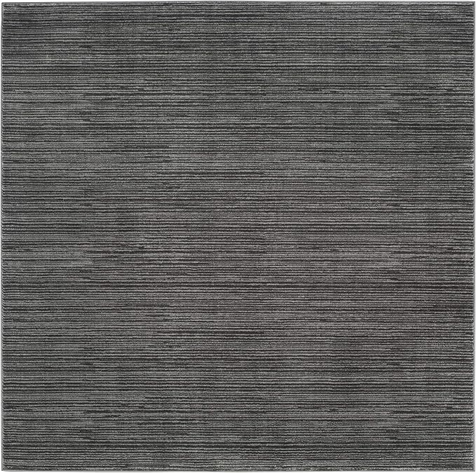SAFAVIEH Vision Collection Area Rug - 6'7" Square, Grey, Modern Ombre Design, Non-Shedding & Easy to Clean, Ideal for Living Room, Bedroom, Dining Space (VSN606D)