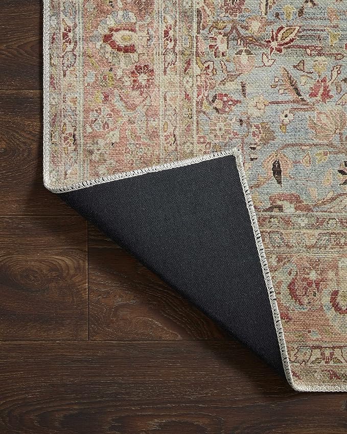 Loloi Adrian Collection ADR-06 Ocean/Clay 7'-6" x 9'-6", .19" Thick Area Rug