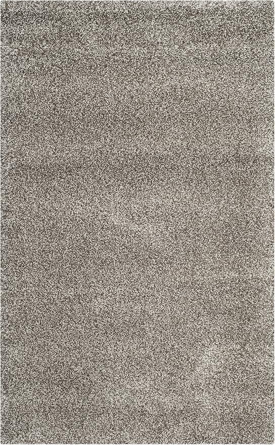 SAFAVIEH Milan Shag Collection Accent Rug - 4' x 6', Grey, Solid Design, Non-Shedding & Easy Care, 2-inch Thick Ideal for High Traffic Areas in Entryway, Living Room, Bedroom (SG180-8080)