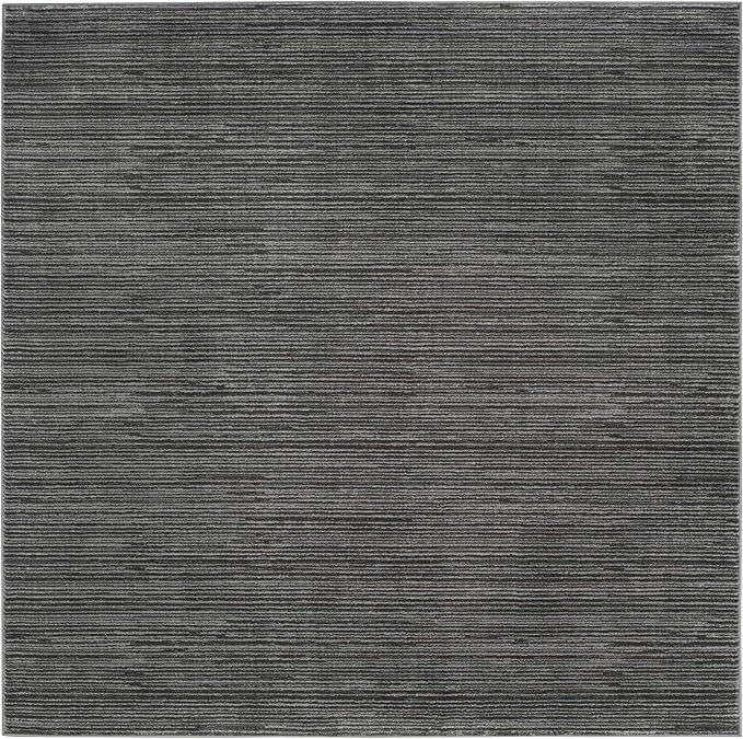 SAFAVIEH Vision Collection Area Rug - 4' Square, Grey, Modern Ombre Design, Non-Shedding & Easy to Clean, Ideal for Living Room, Bedroom, Dining Space (VSN606D)