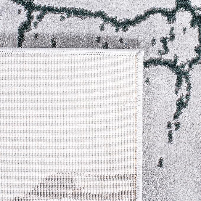 SAFAVIEH Craft Collection Area Rug - 9' x 12', Grey & Green, Modern Abstract Design, Non-Shedding & Easy Care, Ideal for High Traffic Areas in Living Room, Bedroom (CFT877Y)
