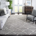 SAFAVIEH Area Rug 10x14 - Arizona Shag Collection - Large - Brown & Ivory, Moroccan Design, Non-Shedding & Easy to Clean, Ideal for Living Room, Bedroom, Dining Space (ASG743B)
