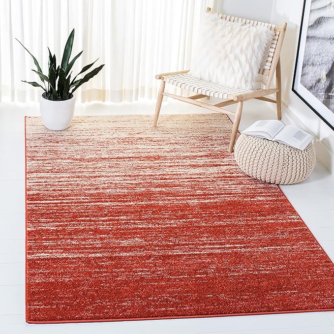 SAFAVIEH Adirondack Collection Area Rug - 5'5" x 7'7", Orange & Grey, Modern Ombre Design, Non Shedding & Easy to Clean, Ideal for Living Room, Bedroom, Office, Dining Space (ADR113P)