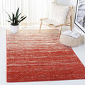 SAFAVIEH Adirondack Collection Area Rug - 6'7" Square, Orange & Grey, Modern Ombre Design, Non Shedding & Easy to Clean, Ideal for Living Room, Bedroom, Office, Dining Space (ADR113P)