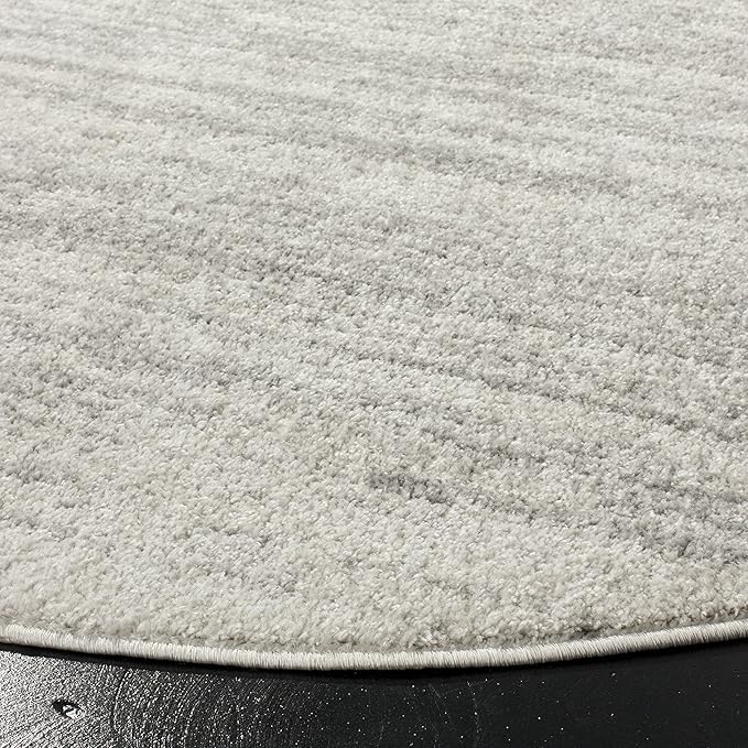 SAFAVIEH Adirondack Collection Area Rug - 8' Round, Light Grey & Grey, Modern Ombre Design, Non Shedding & Easy to Clean, Ideal for Living Room, Bedroom, Office, Dining Space (ADR113C)