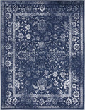 SAFAVIEH Area Rug 11x15 - Adirondack Collection - Large - Navy & Ivory, Distressed Vintage Floral Design, Non-Shedding & Easy to Clean, Ideal for Living Room, Bedroom, Dining Space (ADR109N)