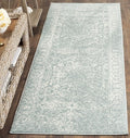 SAFAVIEH Adirondack Collection Runner Rug - 2'1" x 8', Slate & Ivory, Distressed Vintage Floral Design, Non-Shedding & Easy to Clean, Ideal for Hallway, Foyer, Entryway, Bedroom (ADR109T)
