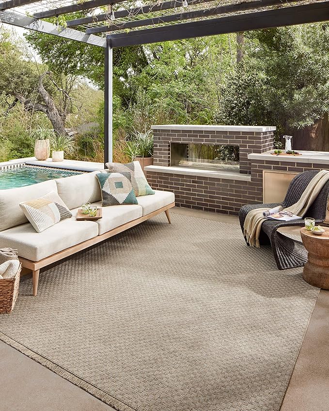 Loloi Dawn Collection Indoor/Outdoor DAW-02 Tan 11'-4" x 15' Area Rug